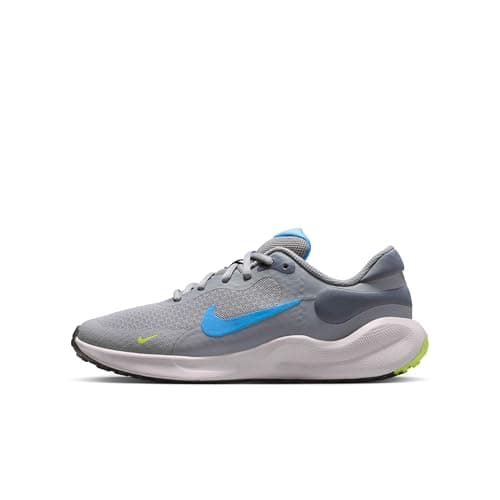 Image of Nike Unisex Children's Nike Revolution 7 Shoes for Older Children's Trainers, Cement Grey University Blue Light C, 5.5 UK