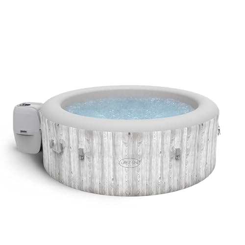 Image of Lay-Z-Spa Fiji AirJet Inflatable Hot Tub, 4 Person Spa with 120 AirJets, Freeze Shield All Year Use, Energy Efficient Heating System, Durable TriTech Material, 5.9ft Home Spa Relaxation