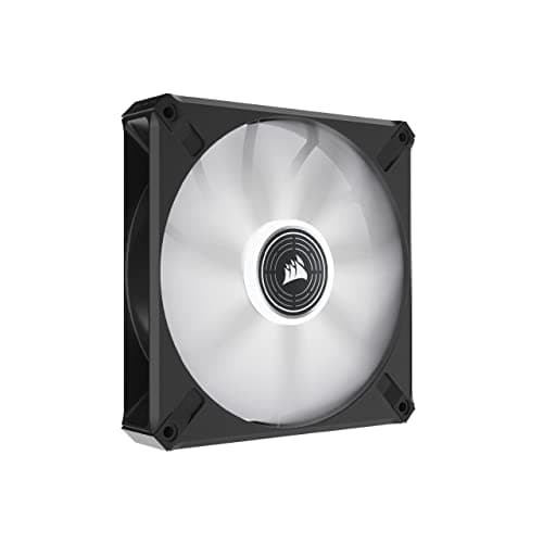 Image of Corsair ML120 LED ELITE, 140mm PWM LED Fan (Corsair AirGuide Technology, Magnetic Levitation Bearing, Up to 1,600 RPM, Eight Vibrant LEDs, Low Noise, High Airflow) Single Pack - White