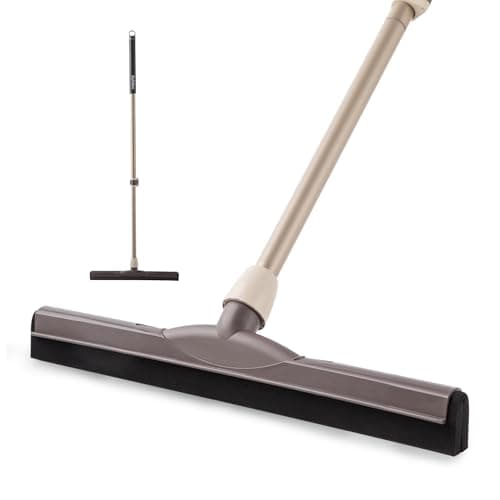 Image of Eyliden Floor Squeegee Scrubber with Telescopic Handle, Heavy Duty Remove Water Squeegee for Floor Cleaning, Scratch-Free Durable EVA Foam Blade Squeegee for Bath Tile Glass Window