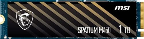 Image of MSI SPATIUM M450 PCIe 4.0 NVMe M.2 1TB Internal Gaming SSD up to 3600MB/s 3D NAND Up to 600 TBW