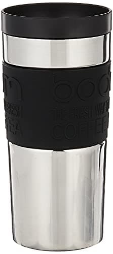 Image of Bodum 11093-01 Screw Top Vacuum Stainless Steel Travel Mug, 0.35 L - Small, Black