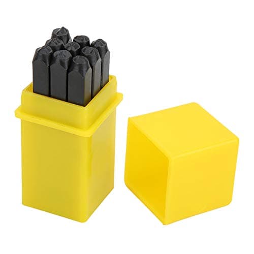 Image of 3mm Carbon Steel Letter Number Punch Set Alphabet Stamps 0-9 with Case for Metal Leather Wood DIY (Numbers)