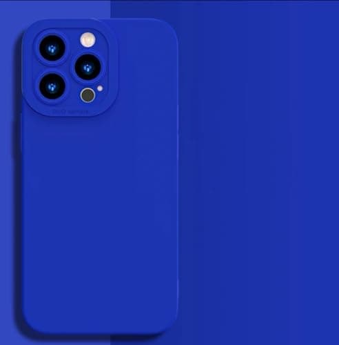 Image of For Apple iPhone11 Pro Max Luxury Shockproof Liquid Silicone Case Lens Bumper Cases Soft Protection Back Cover For iphone 11 Pro Max (Blue)