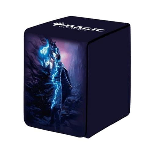 Image of Ultra Pro - Outlaws of Thunder Junction Alcove Flip Deck Box Ft. Jace for Magic: The Gathering, Collectible Compact Deck Storage Solution Protection Box