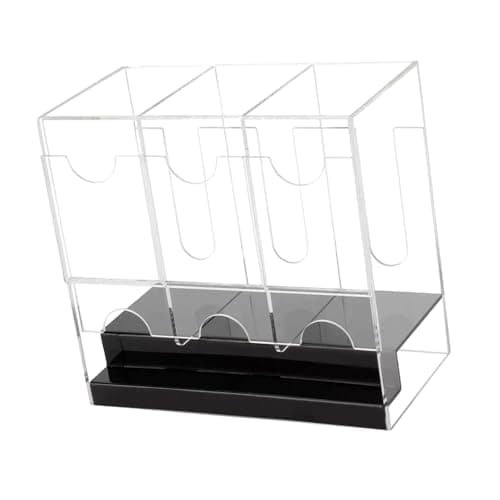 Image of Bbajszx Clear ABS Card Holder Box with Push Mechanism ABS Card Planner