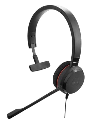 Image of Jabra Evolve 20 SE Mono Headset – Microsoft Certified Headphones for VoIP Softphone with Passive Noise Cancellation – USB-A Cable with Controller – Black