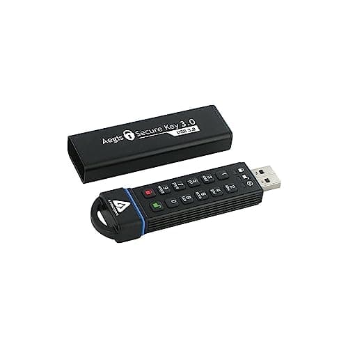 Image of Apricorn Aegis Secure Key 480GB FIPS 140-2 Level 3 Validated 256-bit Hardware Encrypted USB 3.0 Flash Drive (ASK3-480GB)