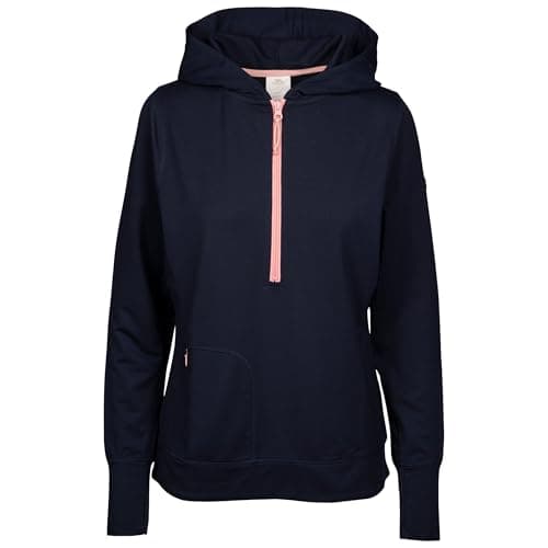 Image of Trespass Womens Hoodie Long Sleeve Hooded with 1/2 Zip and Thumb Holes Zia