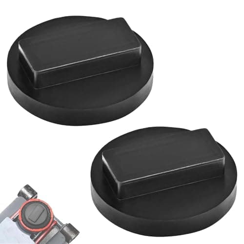 Image of 2 Pcs Rubber Jack Pad Adapter, Universal Slotted Frame Rail Protector and Lift Support Block for Trolley Jack,Rubber Adapter Lift Adaptor