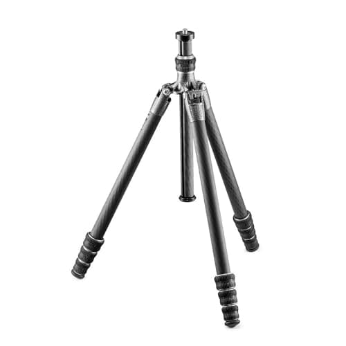 Image of Gitzo Traveler Tripod - Compact, Foldable and Light, with Short Column Included for Ground Level Shoots - Series 1 - 4 Sections - Carbon Fiber - GT1545T Black