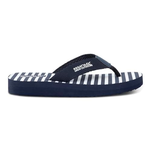 Image of Regatta Women's Catarina Flip Flops Sandals with Underfoot Cushioning Lightweight - Perfect for Outdoors, Walking & Camping Blue