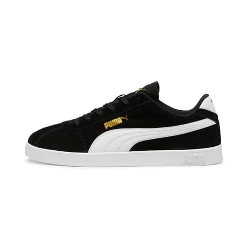 Image of PUMA Unisex Club II Trainers, PUMA Black-PUMA White-PUMA Gold, 8 UK