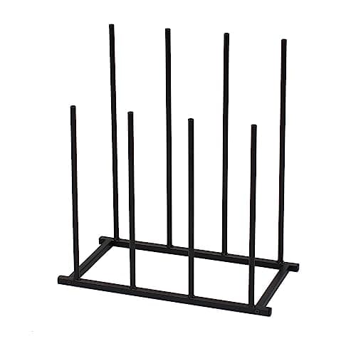 Image of simpa Wellington Boot Rack - Black Metal Design Holds 4 Pairs - Suitable for Indoor and Outdoor Use.