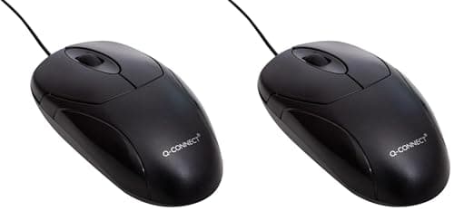 Image of Q-Connect KF04368 Scroll Wheel Mouse - Black/Silver (Pack of 2)