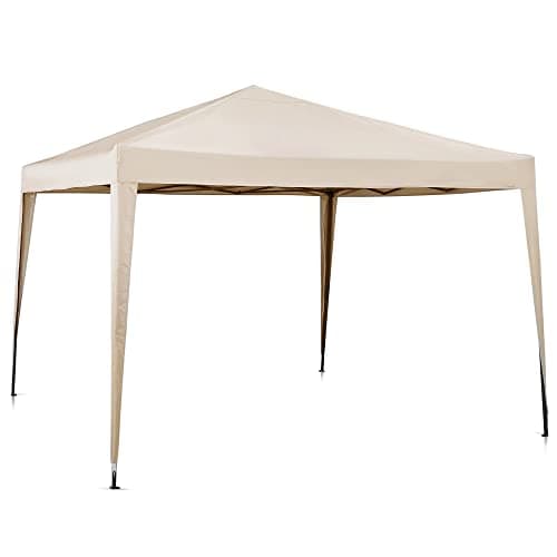 Image of VonHaus Pop Up Gazebo 3 x 3m – Outdoor Garden Marquee Shelter Canopy with No Sides, Storage Bag, Leg Weight Bags, Pegs & Cords – Waterproof, Heavy Duty Steel Frame, Easy No Tool Assembly