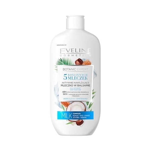 Image of Eveline Cosmetics Botanic Expert Active Moisturizing Body Milk Lotion with Multi-Nourishing Formula for Dry and Dehydrated Skin, 350 ml