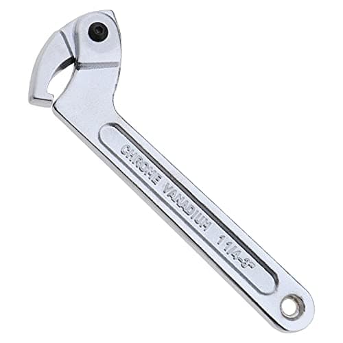 Image of OTOTEC VDTAZ012 C Spanner Tool Adjustable Hook Wrench 32-76MM 1.1/4-3 inch Chrome Vanadium