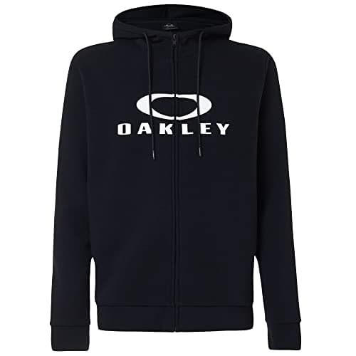 Image of Oakley Men Zip Hoodie Black/White Medium