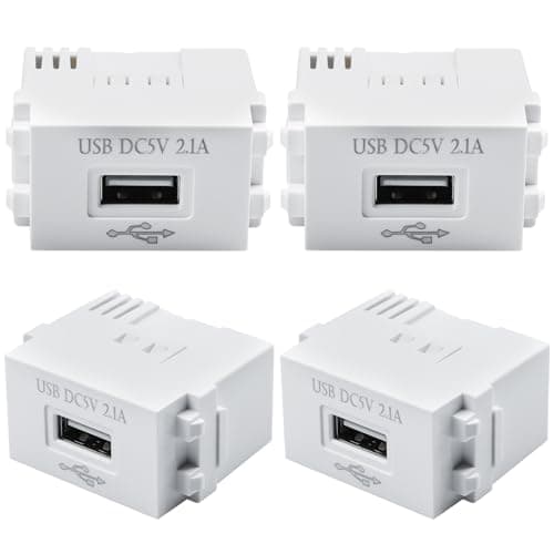 Image of PRITOK USB Power Module : 4-Pack 220V Socket to 5V Transformer, High-Speed USB Power Socket, Efficient Charging Board, Mobile Phone Charging Panel for Home and Office Use (5V 2.1A)