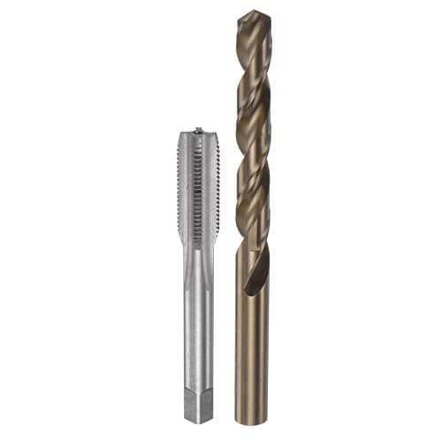 Image of sourcing map Tap & Bit Sets, M12 x 1.25 H2 Straight Flute Machine Thread Milling Tap, 10.5mm M35 Cobalt High Speed Steel (HSS-CO) Twist Drill Bit