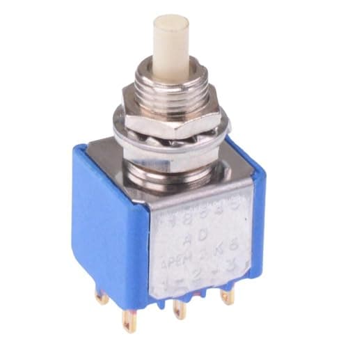 Image of 18545AD5 On-(On) Momentary Push Button Switch DPDT 1A 30VDC