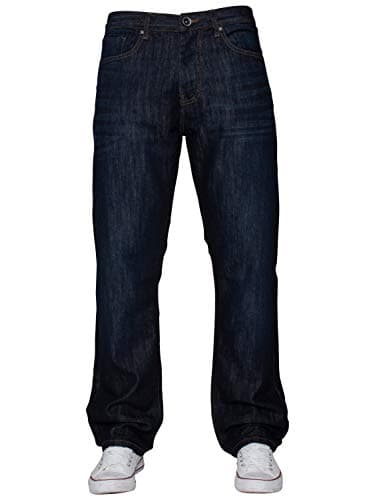 Image of Ze ENZO Mens Jeans EZ263 Indigo Wash 34L