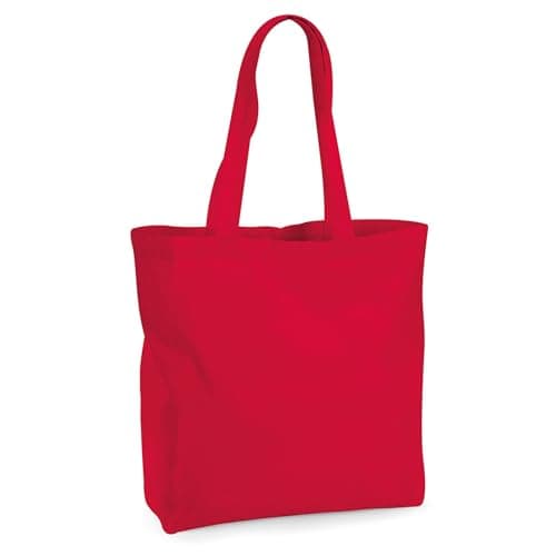 Image of Westford Mill W265 Organic Premium Cotton Maxi Tote - Classic Red