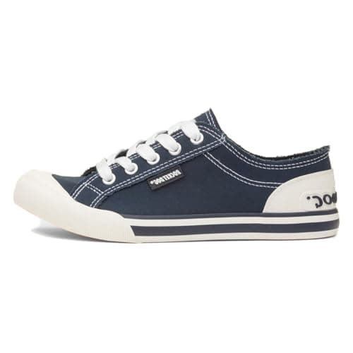 Image of Rocket Dog Womens Jazzin Trainers, Navy, 5 UK