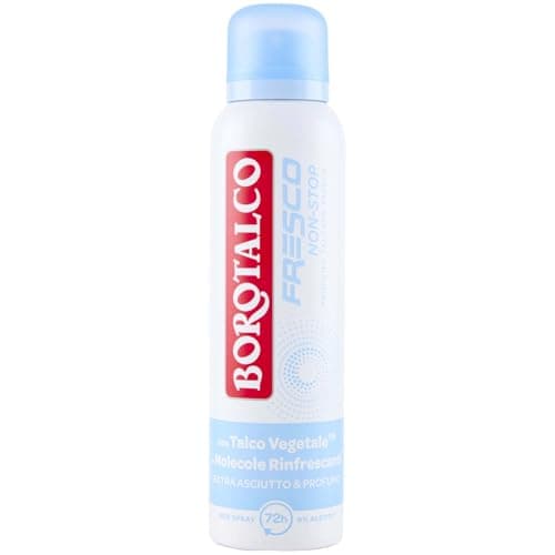 Image of Borotalco, Fresh Deodorant Spray, Alcohol-Free Formula and with Active Crystal Talc Powder, Triple Dry Protection, Fresh Talc Perfume, 72h Effective – 1 Bottle of 150 ml
