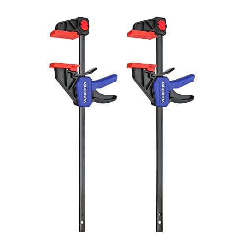 Image of WORKPRO 305 mm Ratchet Bar Clamp Set, 440 mm Spreader, Quick Release and One-Handed Clamp, Ideal for Woodworking and DIY Projects, Max 68 kg Load Limit, 2 Pack