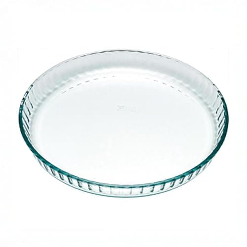 Image of Pyrex Classic Bake & Enjoy Glass Quiche Flan Dish 25cm 1.1 Litre Transparent (Pack of 2)