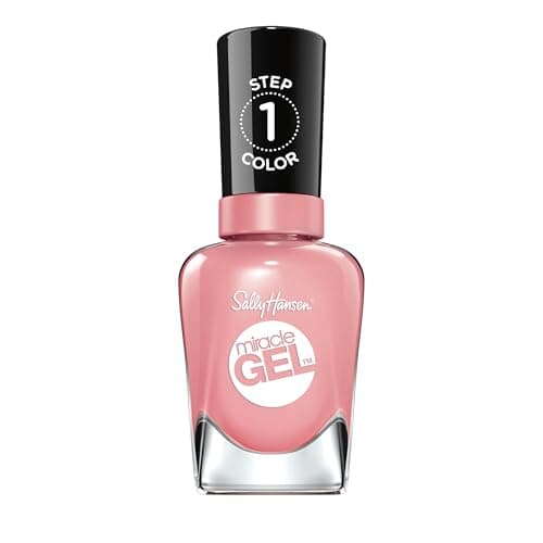 Image of Sally Hansen Miracle Gel, Satel-Lite Pink, Gel-Like Nail Polish, NO UV Light Required, Chip-Resistant, Long Lasting - Up to 8 days, Easy to Use, Salon Quality Results, Vegan Formula, 14.7ml