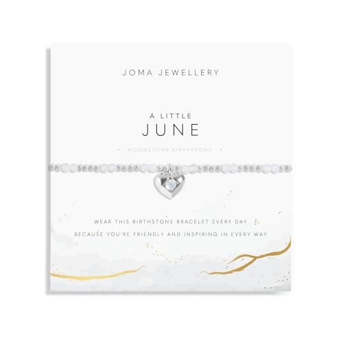 Image of Joma Jewellery June Moonstone A Little Birthstone Beaded Stretch Bracelet