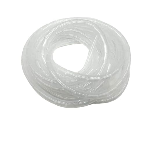Image of WUDOLI Flexible PE Spiral Cable Management Tube Home Wire Protector tools(White,OD10mm x 8 Meters)
