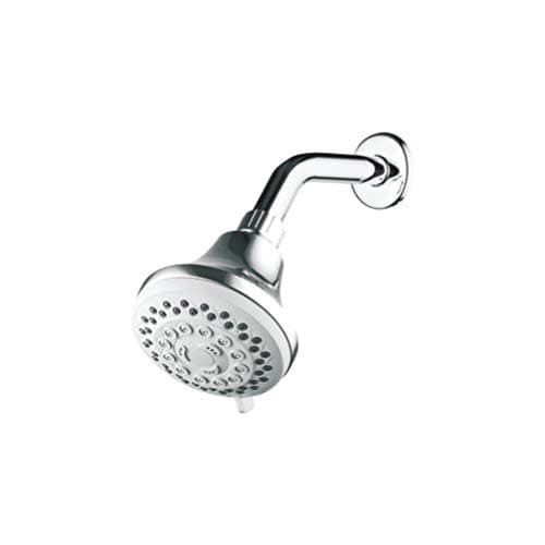 Image of Ibergrif M20260 Shower Head Fixed Wall Mounted Showerhead with 5 Spraying Modes Adjustable Universial G1/2" Bath Shower Handheld Handset,Chromed(Dia 86MM)