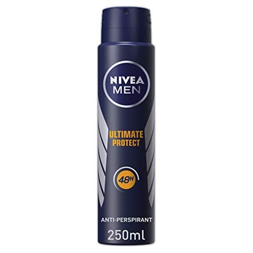 Image of Nivea MEN Ultimate Protect Anti-Perspirant Deodorant Pack of 6 (6 x 250 ml), Men's Deodorant with 0% Alcohol, 48 Hour Antiperspirant for Men, Spray Deodorant