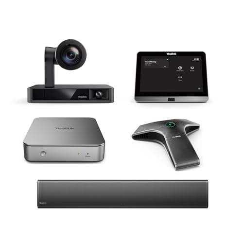Image of Yealink MVC860 Microsoft Teams Rooms System for Medium and Large Rooms – 4K UHD PTZ UVC 86 Camera, MCore Compute Unit, MTouch II Touch Controller, MSpeaker II soundbar, RCH40, VCM34 (Renewed)
