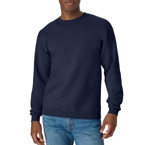 Image of Hanes Mens P1607 Sweatshirt, Navy, M UK