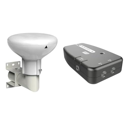 Image of SLx 27895K4 Outdoor Aerial, Digidome For TV Digital Freeview HD 360° Omni Directional Amplified Antenna & TV Signal Booster Aerial Amplifier, 2 Way Signal Distribution Amplifier with Coax Connections