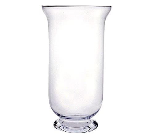 Image of Floralcraft® 30cm Tall Glass Hurricane Vase, Storm Lanterns Candle Holder for Home Decoration Wedding Centerpiece