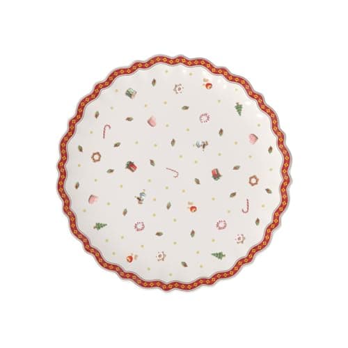 Image of Villeroy & Boch Toy's Delight Footed Cake Plate, Porcelain, White/Colourful, Round