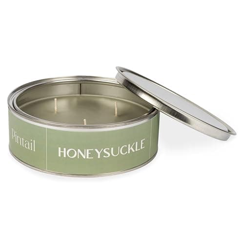Image of Pintail Candles 3 Wick (Honeysuckle Home Fragrance) Scented Candles Long Burning (15 Hour Burn Time), Hand-Poured Scented Candles Gifts for Women