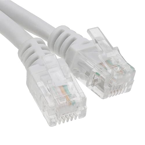 Image of kenable ADSL 2+ High Speed Broadband Modem Cable RJ11 to RJ11 Cat5e 5m White