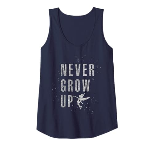 Image of Disney Peter Pan Tinker Bell Never Grow Up Sparkle Tank Top