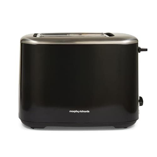Image of Morphy Richards Equip 2 Slice Toaster, Defrost and Reheat, Browning Controls, Variable Wide Slots, Removable Crumb Tray, 800W, Black, 222064