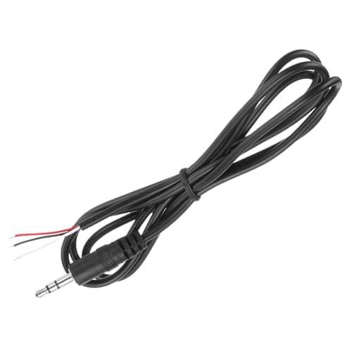 Image of sourcing map 3.5mm Male Jack to Bare Wire Open End Replacement TRS 3 Pole Stereo 1/8" Audio Cable Plug Jack for Earphone Headphone Cable Repair, 1m