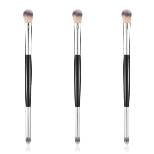 Image of 3 Pcs Eyeshadow Brushes for Eyes Double-ended Eyeshadow Brushes Eyeshadows Makeup Smudge Cream Brush Tool Small Soft Firm Pointed Foundation Applicator for Concealer Eyeliner