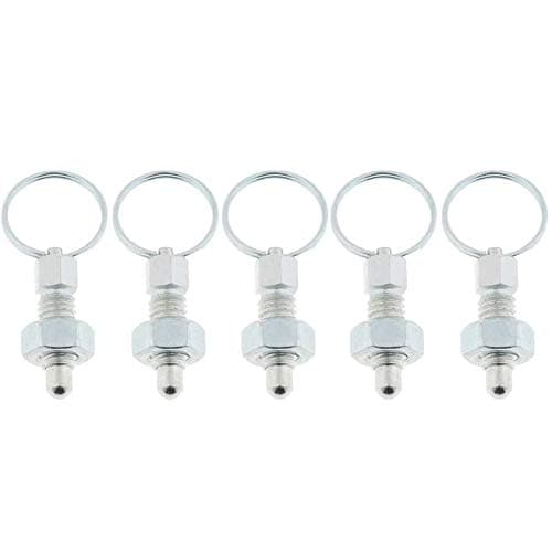 Image of POFET 5pcs Stainless Steel Non Lock-Out Indexing Plunger with Pull Ring M6