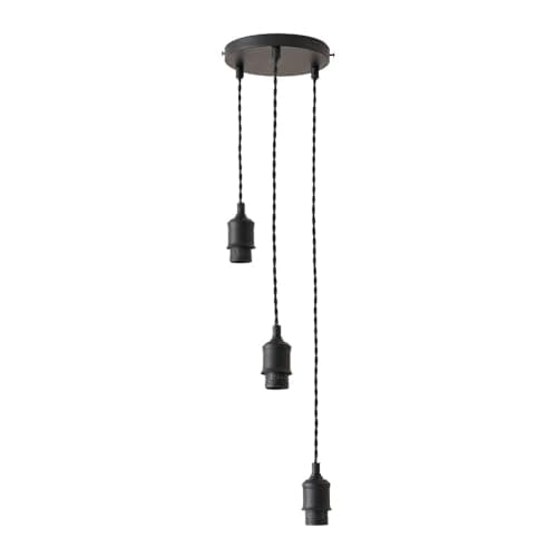 Image of ValueLights | Shaw Cluster Drop 3 Way Matte Black Adjustable Pendant Ceiling Light | Ceiling Lights, Home Décor & Improvement Essential